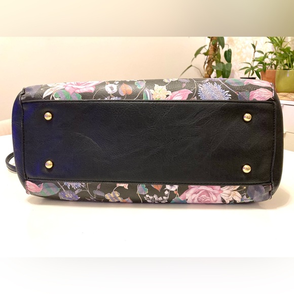 Christian Lacroix black floral vegan leather bag - Picture 4 of 10